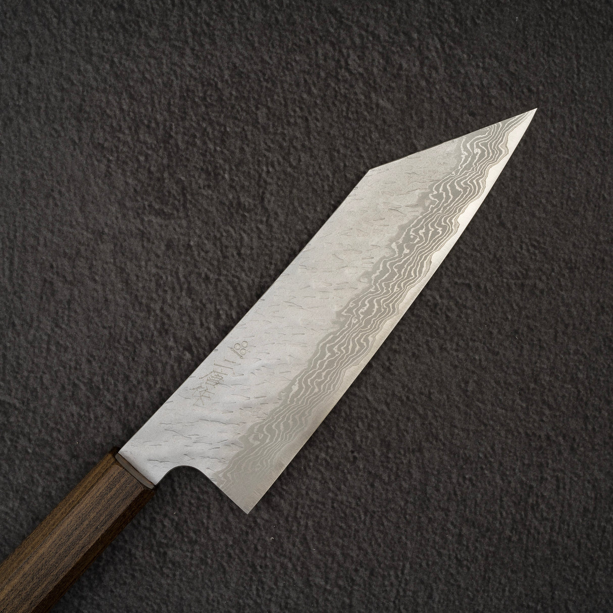 二唐刃物鍛造所 V金10号 ダマスカス 槌目 文化 175mm