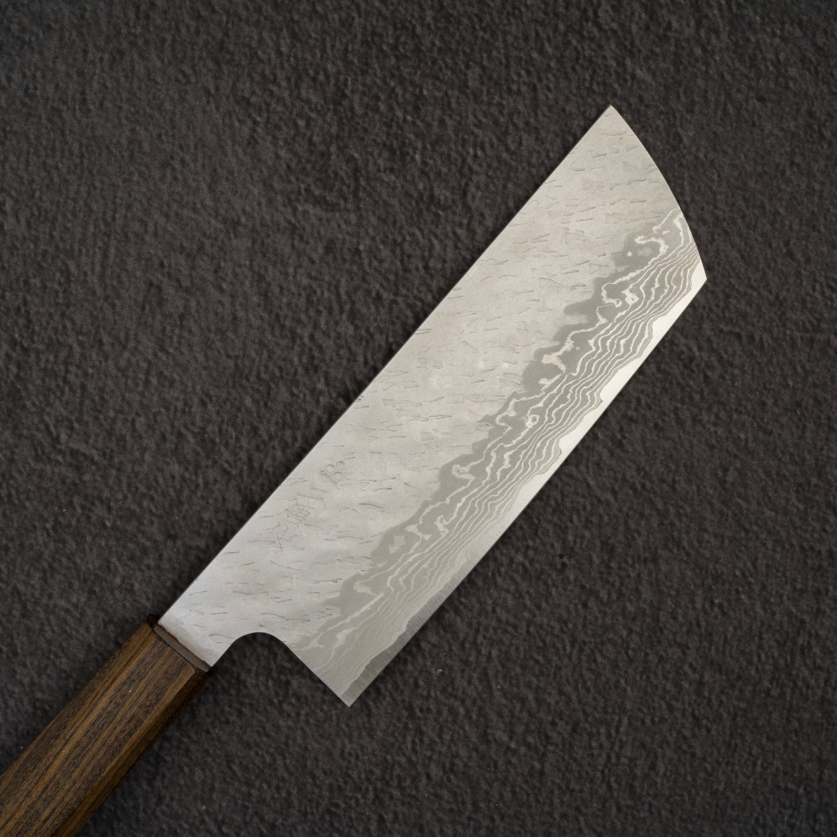 二唐刃物鍛造所 V金10号 ダマスカス 槌目 菜切 165mm