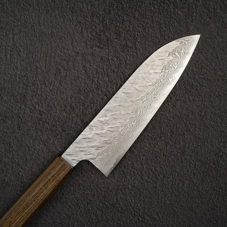 二唐刃物鍛造所 V金10号 ダマスカス 槌目 三徳 175mm