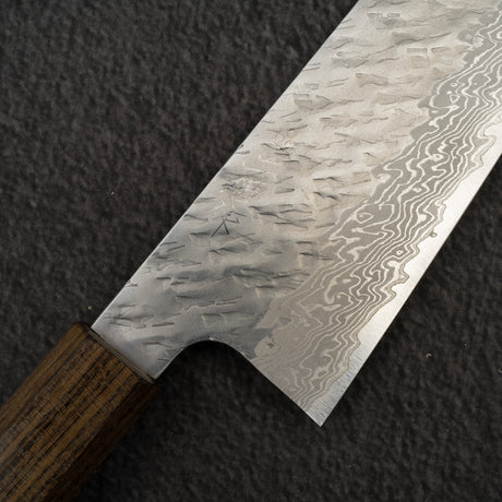 二唐刃物鍛造所 V金10号 ダマスカス 槌目 三徳 175mm