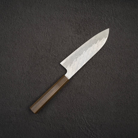 二唐刃物鍛造所 V金10号 ダマスカス 槌目 三徳 175mm