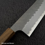 二唐刃物鍛造所 青紙スーパー マット磨き 槌目 文化 180mm