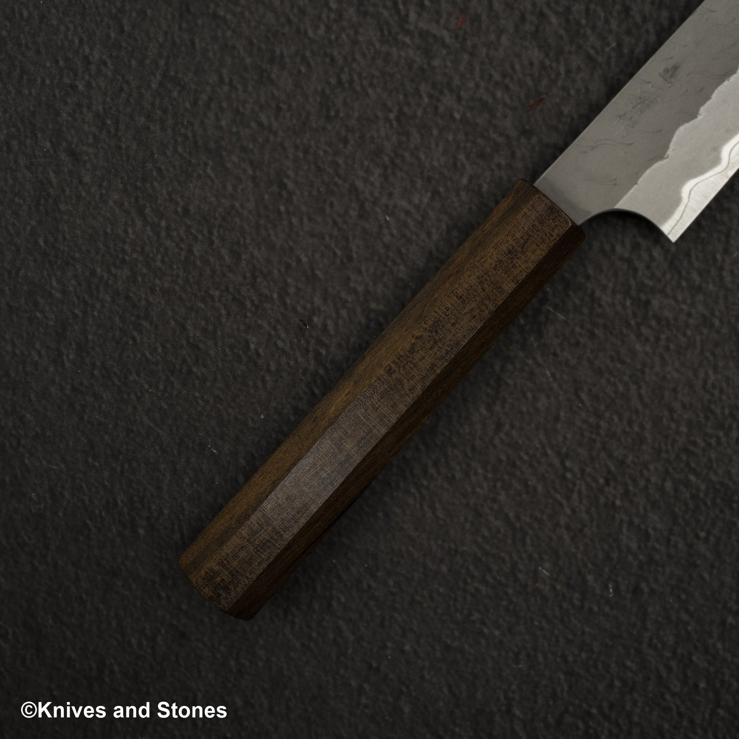 二唐刃物鍛造所 青紙スーパー マット磨き 槌目仕上げ ペティナイフ 150mm