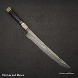 二唐刃物鍛造所 青二鋼 本焼 富士山波紋 先丸 300mm