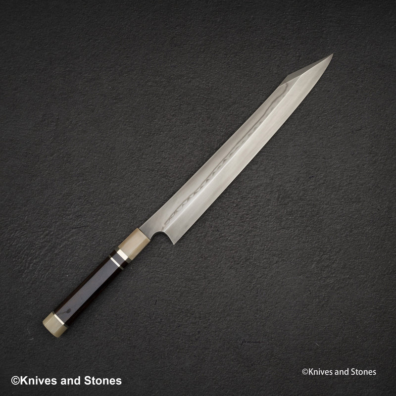 二唐刃物鍛造所 青二鋼 本焼 切付柳刃 300mm