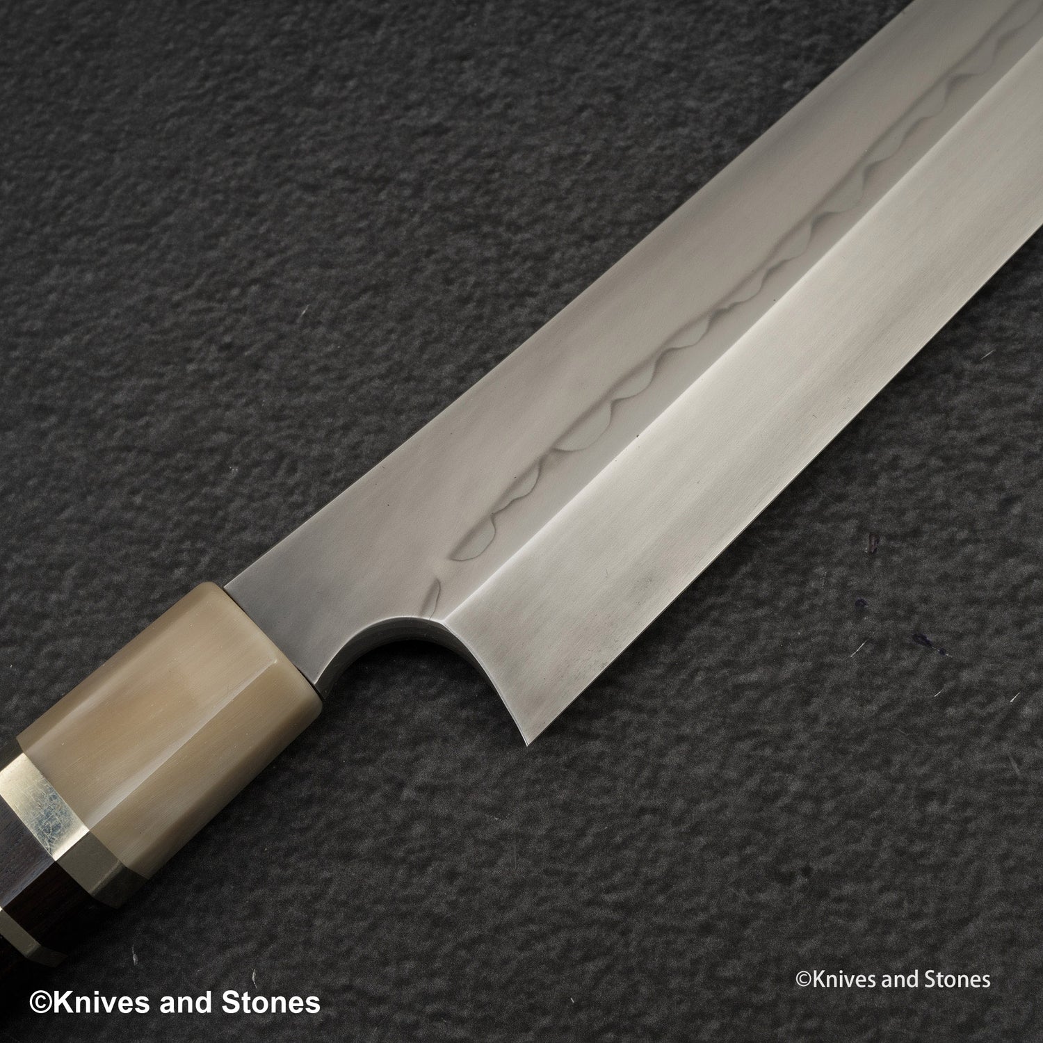 二唐刃物鍛造所 青二鋼 本焼 切付柳刃 300mm