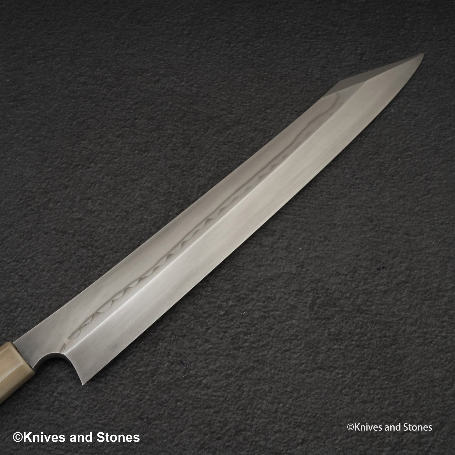 二唐刃物鍛造所 青二鋼 本焼 切付柳刃 300mm
