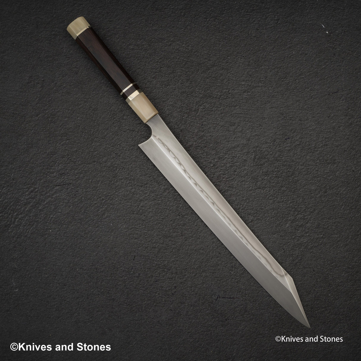 二唐刃物鍛造所 青二鋼 本焼 切付柳刃 300mm