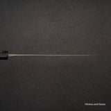二唐刃物鍛造所 銀三鋼 黒染め ダマスカス 牛刀 270mm バーチハンドル