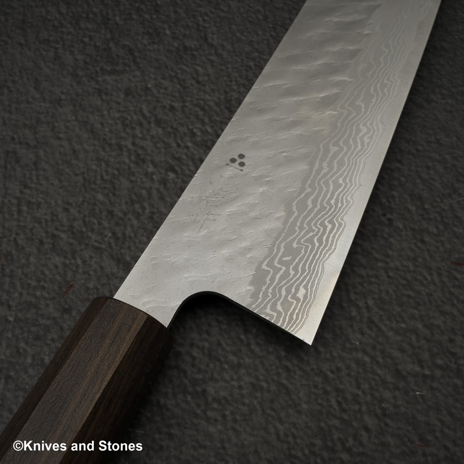 二唐刃物鍛造所 V金10号 ダマスカス 槌目 牛刀 240mm