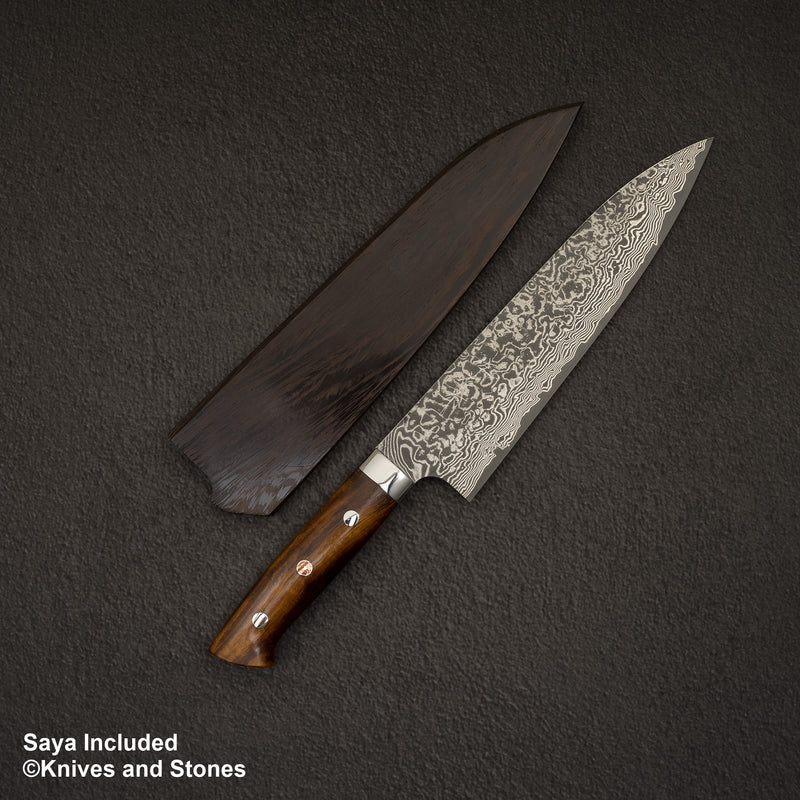 佐治打刃物 SG2 ブラックダマスカス 牛刀 210mm