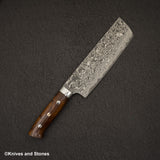 佐治打刃物 SG2 ブラックダマスカス 菜切 175mm アイアンウッドハンドル
