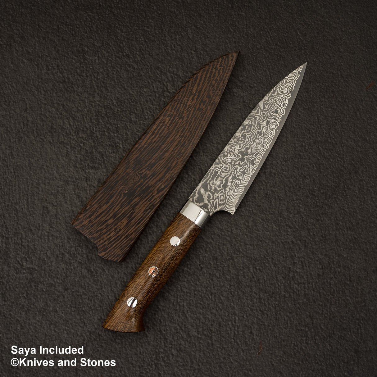 佐治打刃物 SG2 ブラックダマスカス ペティナイフ 130mm