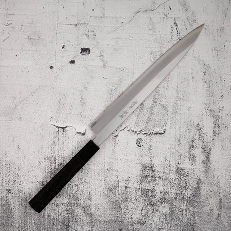 青木刃物製作所 銀三鋼 柳刃 270mm 左利き用 鞘付き