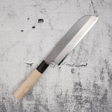 青木刃物製作所 渦潮 白二鋼 ダマスカス 鎌形薄刃 195mm