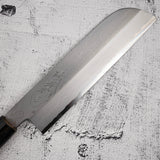 青木刃物製作所 渦潮 白二鋼 ダマスカス 鎌形薄刃 195mm