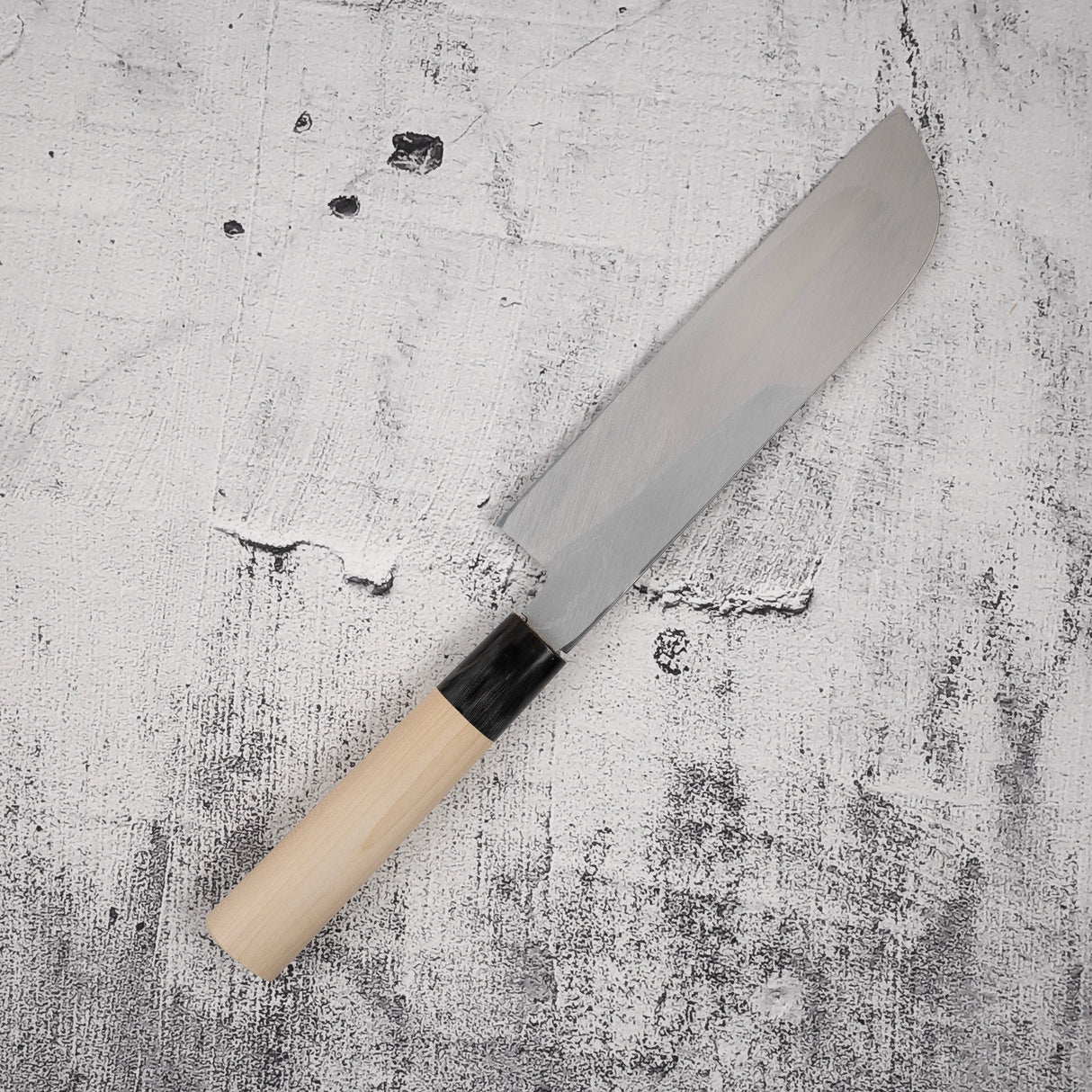 青木刃物製作所 渦潮 白二鋼 ダマスカス 鎌形薄刃 195mm