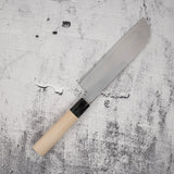 青木刃物製作所 渦潮 白二鋼 ダマスカス 鎌形薄刃 195mm
