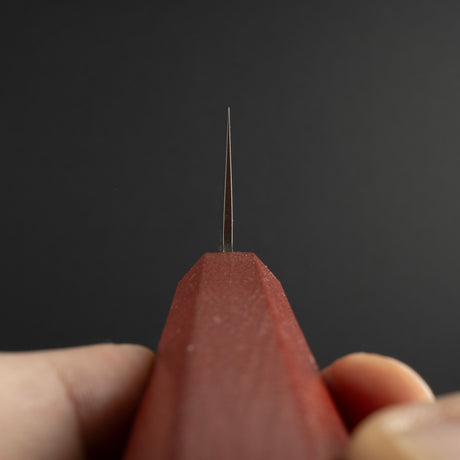 青木刃物製作所 V金10号 33層ダマスカス 三徳 170mm 赤