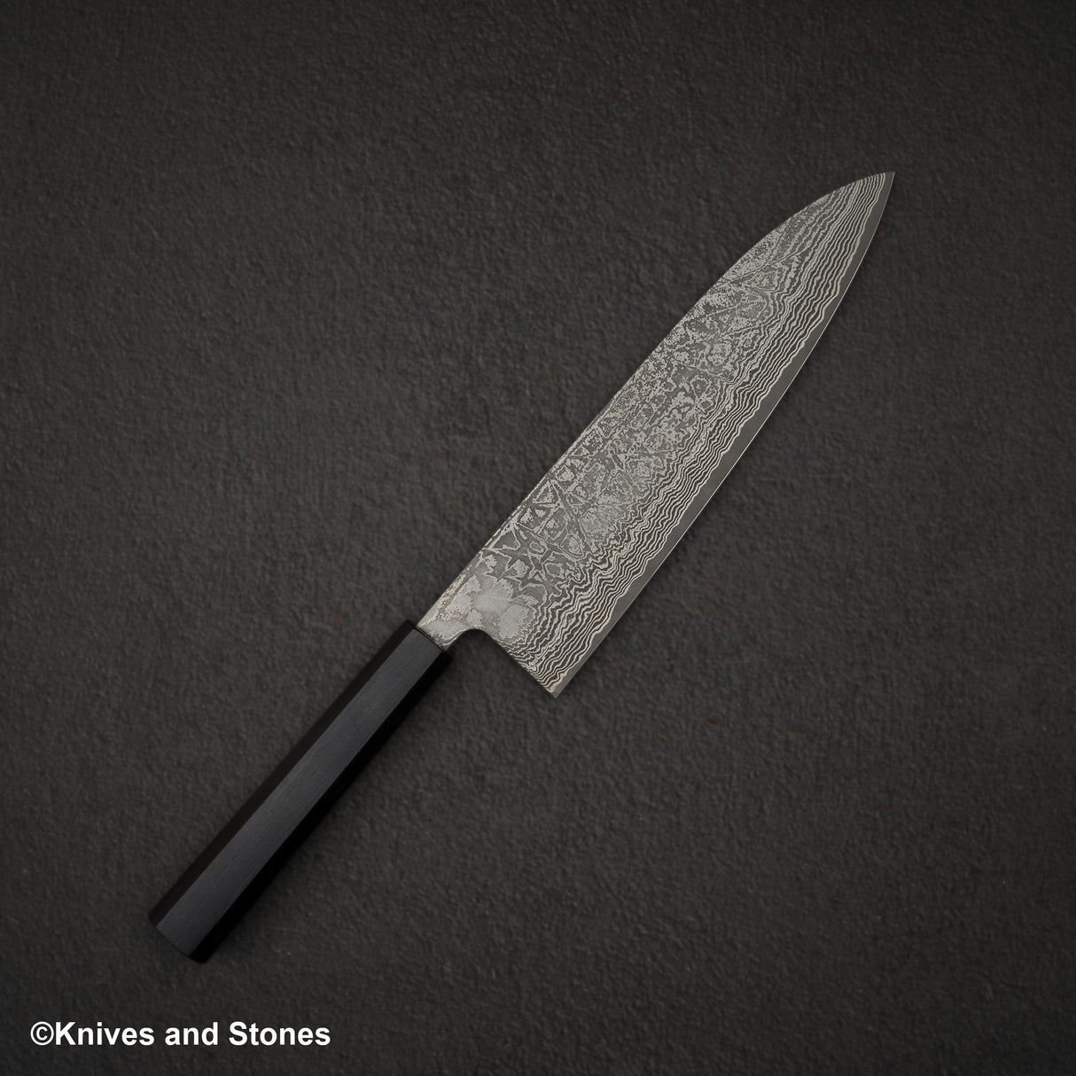 加茂藤刃物 黒雲 SG2 ブラックダマスカス 牛刀 210mm