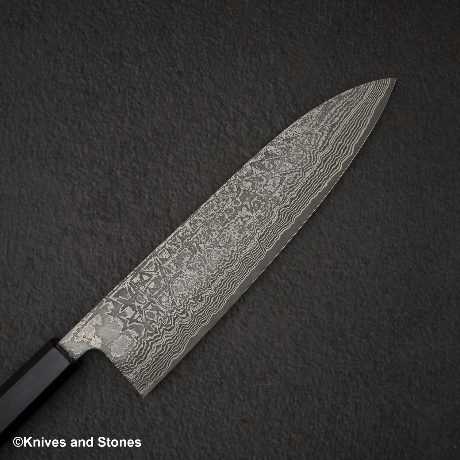 加茂藤刃物 黒雲 SG2 ブラックダマスカス 牛刀 210mm