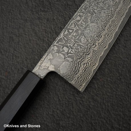加茂藤刃物 黒雲 SG2 ブラックダマスカス 牛刀 210mm