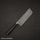 加茂藤刃物 黒雲 SG2 ブラックダマスカス 菜切 180mm エボニーハンドル