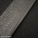 加茂藤刃物 黒雲 SG2 ブラックダマスカス 菜切 180mm エボニーハンドル
