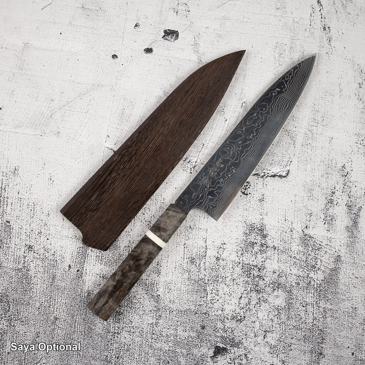 佑成 スーパーゴールド2 ダマスカス 牛刀 210mm バーチハンドル