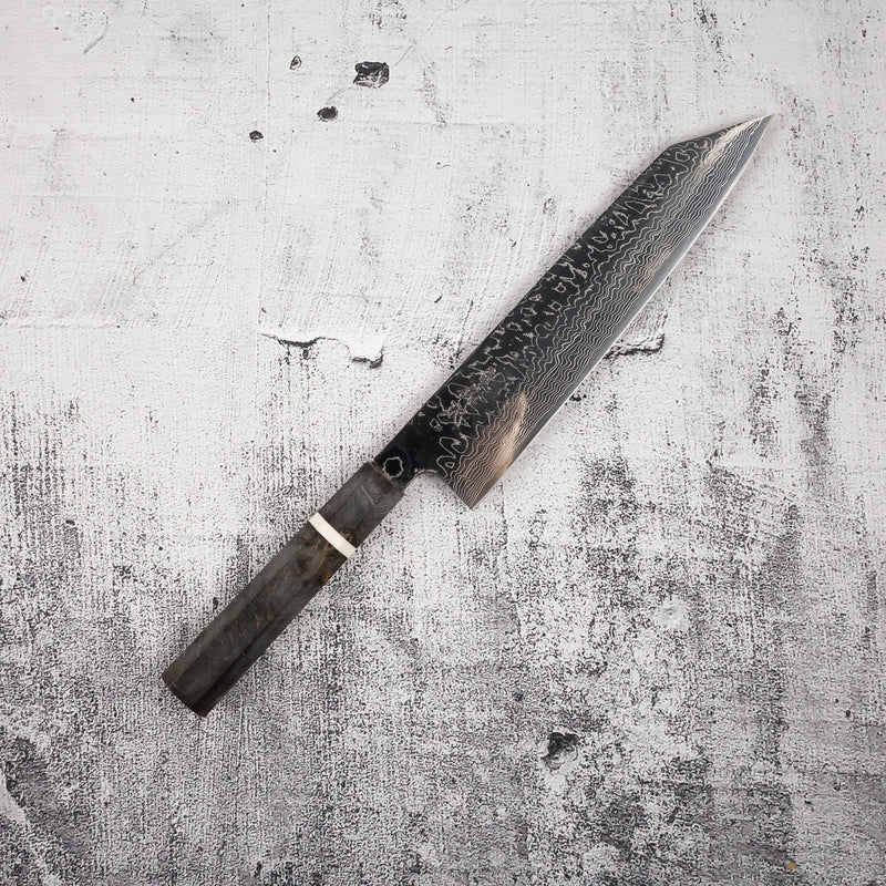 佑成 スーパーゴールド2 ダマスカス 切付牛刀 240mm バーチハンドル