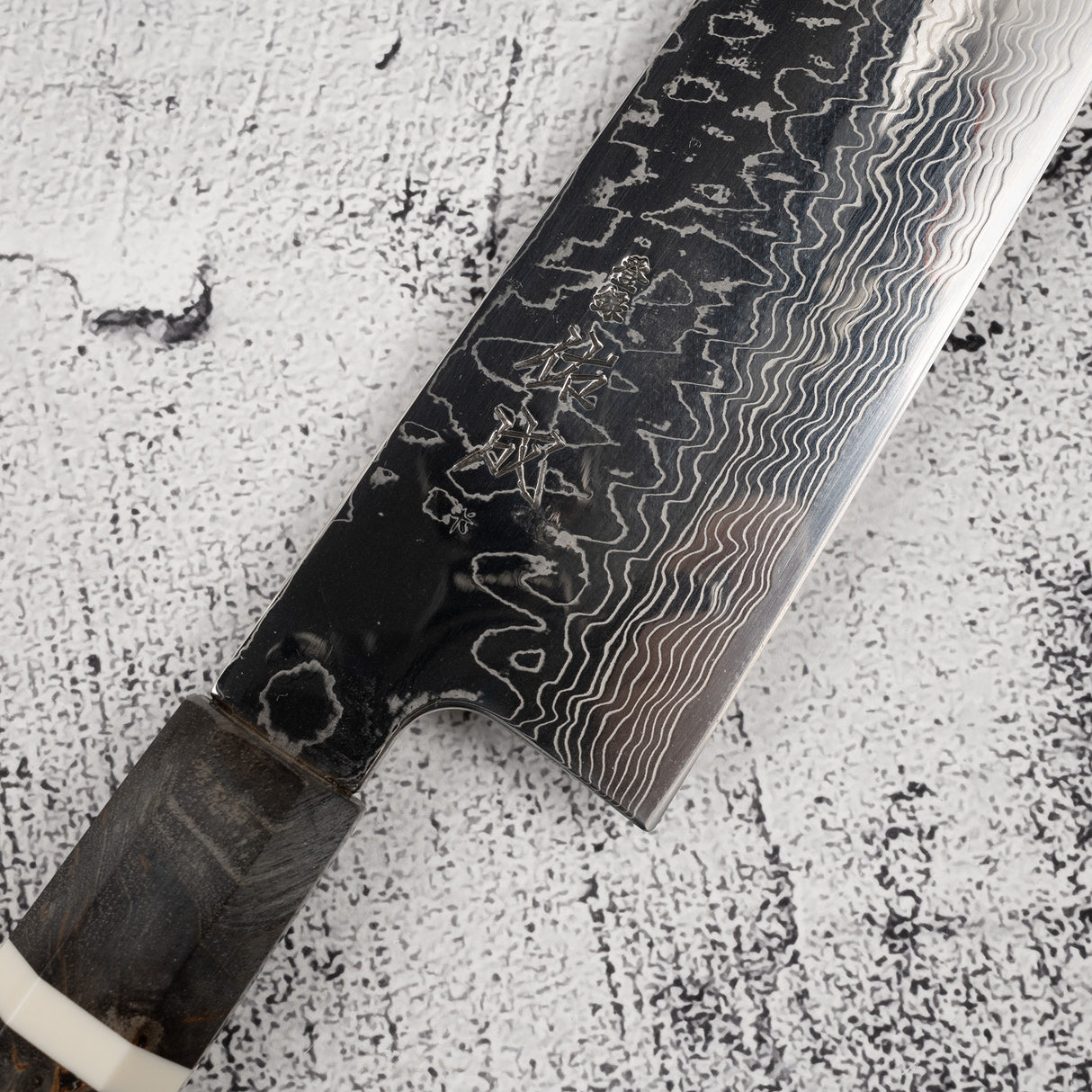 佑成 スーパーゴールド2 ダマスカス 切付牛刀 240mm バーチハンドル