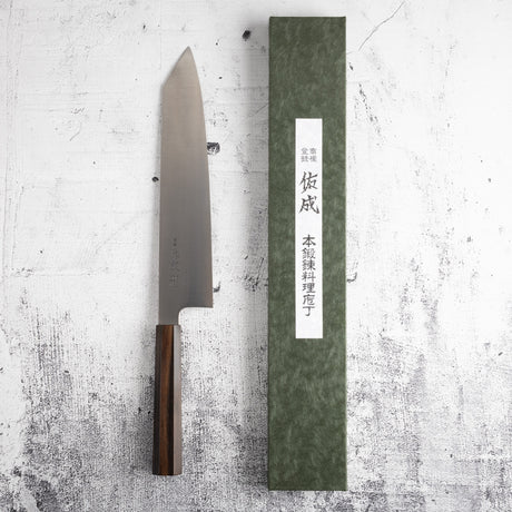 佑成 粉末ダイス鋼 ZDP-189 ヘアライン 切付牛刀 270mm