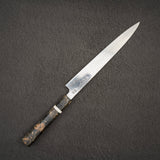 佑成 粉末ダイス鋼 ZDP-189 ダマスカス 筋引 240mm 鞘付き