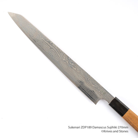 佑成 粉末ダイス鋼 ZDP-189 ダマスカス 切付筋引 270mm