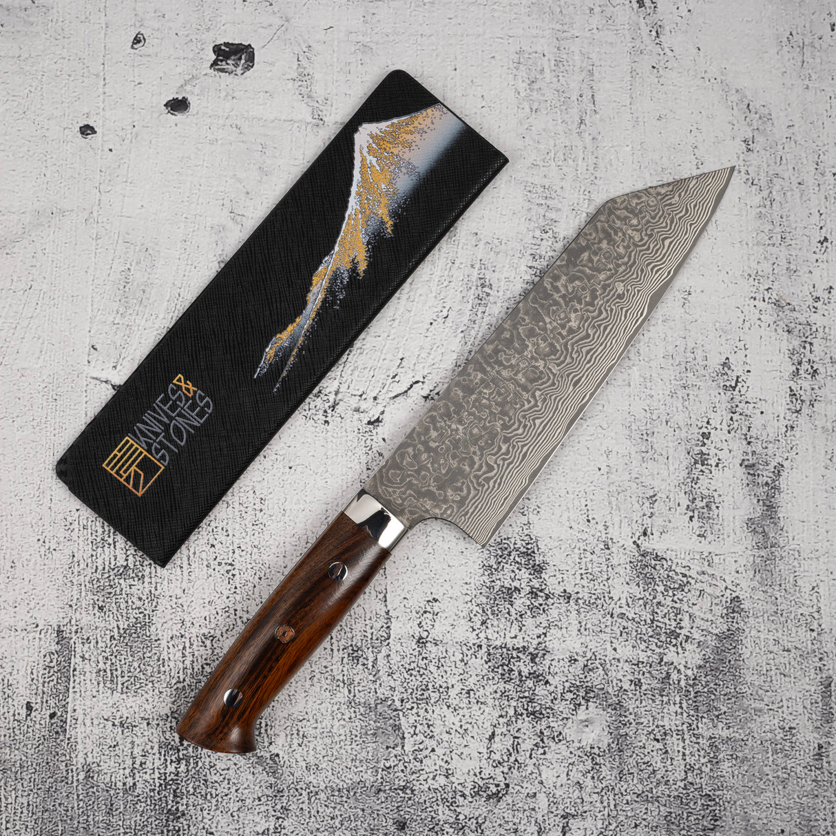 佐治打刃物 SG2 ブラックダマスカス 文化 180mm