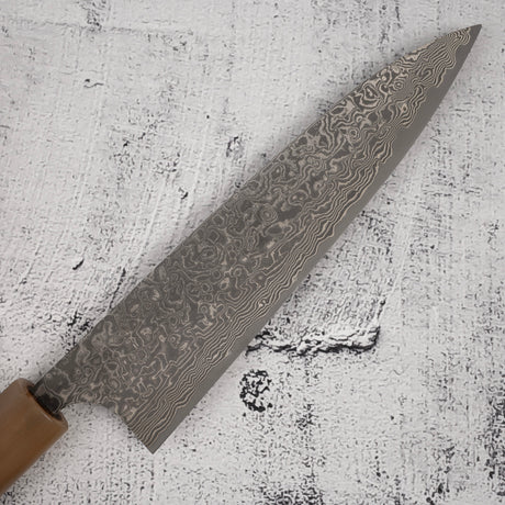 佐治打刃物 SG2 ブラックダマスカス 牛刀 180mm ハート型アイアンウッドハンドル