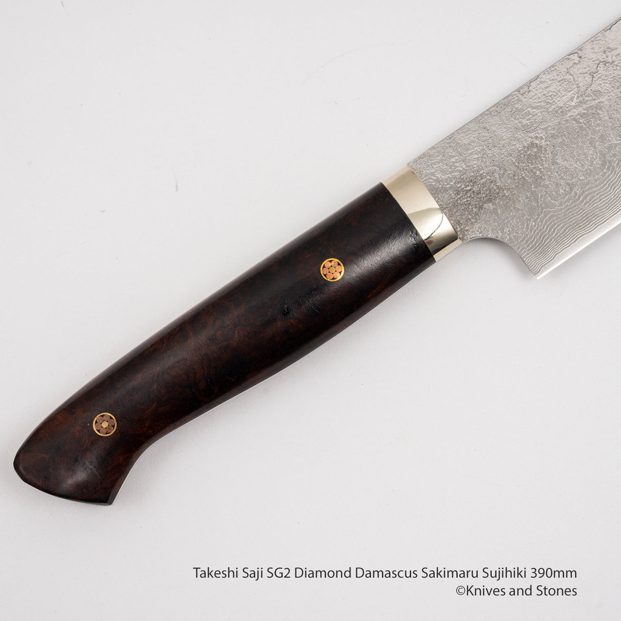 佐治打刃物 SG2 ダイヤモンドダマスカス 先丸筋引 390mm