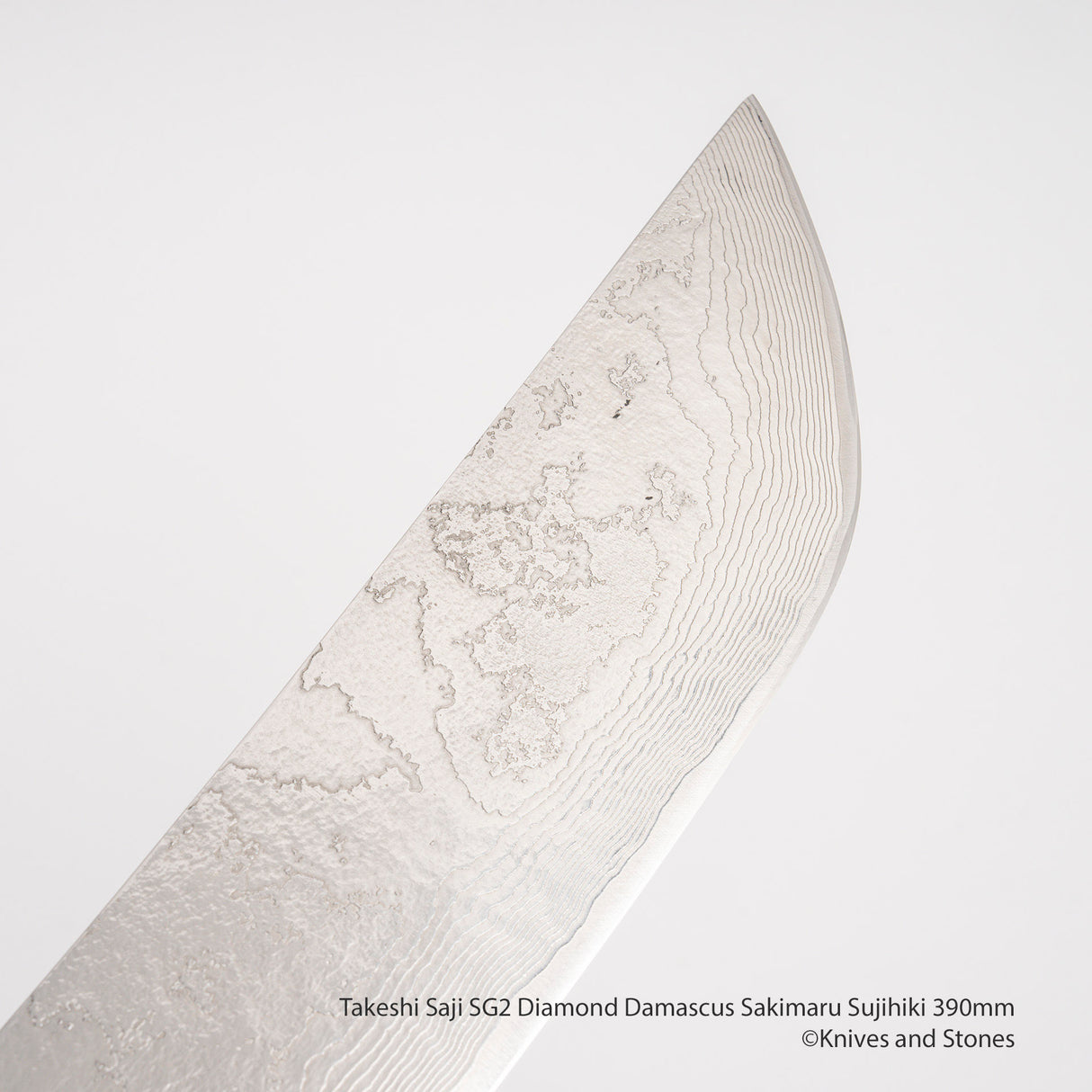 佐治打刃物 SG2 ダイヤモンドダマスカス 先丸筋引 390mm