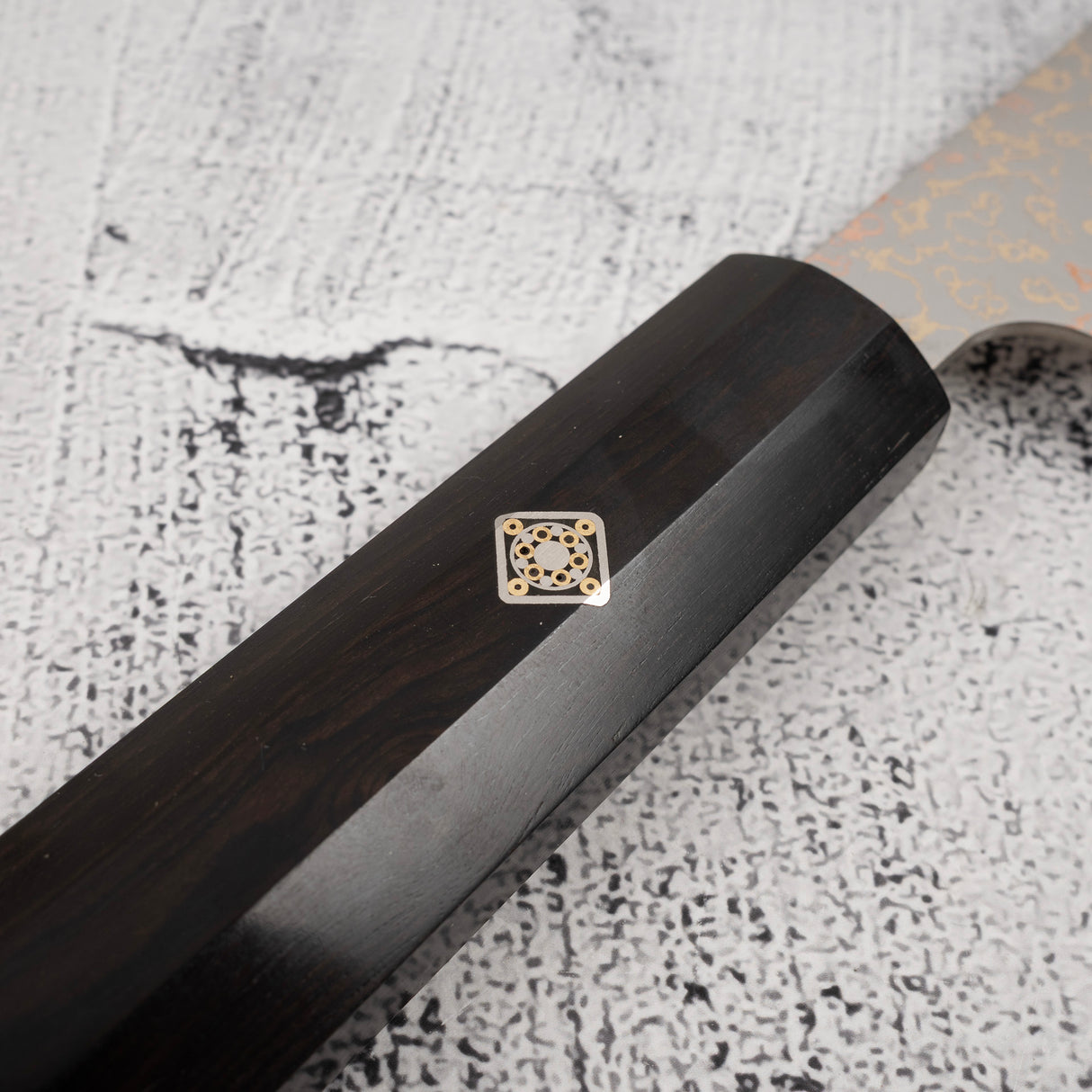 佐治打刃物 V金10号 レインボーダマスカス 牛刀 180mm