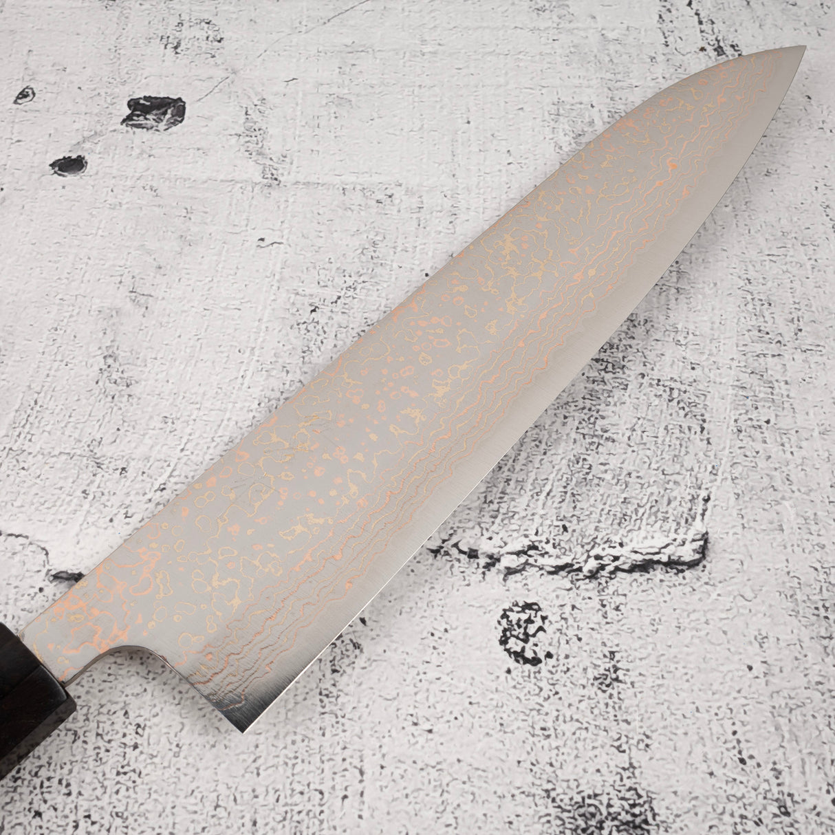 佐治打刃物 V金10号 レインボーダマスカス 牛刀 240mm