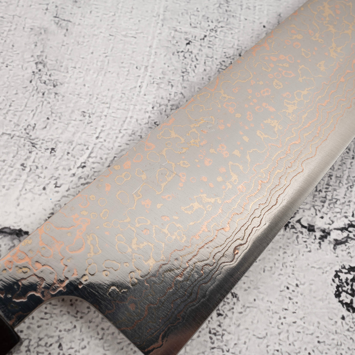 佐治打刃物 V金10号 レインボーダマスカス 牛刀 240mm