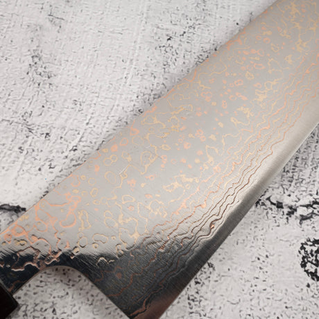 佐治打刃物 V金10号 レインボーダマスカス 牛刀 240mm