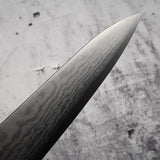 田中一之刃物製作所 銀三鋼 ダマスカス 牛刀 240mm チーク材ハンドル
