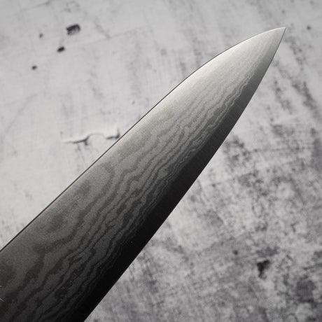 田中一之刃物製作所 銀三鋼 ダマスカス 牛刀 240mm チーク材ハンドル