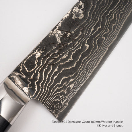 田中一之刃物製作所 SG2 ダマスカス 牛刀 180mm 洋柄