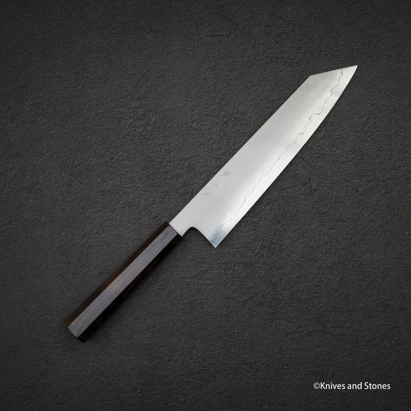 鉄人 銀三鋼 霞 切付牛刀 240mm エボニーハンドル