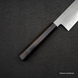 鉄人 銀三鋼 霞 切付牛刀 240mm エボニーハンドル