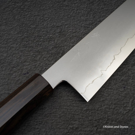 鉄人 銀三鋼 霞 切付牛刀 240mm エボニーハンドル