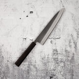 初心 x 吉金刃物 白二鋼 黒打ち 梨地 牛刀 210mm ステンレスクラッド