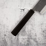初心 x 吉金刃物 白二鋼 黒打ち 梨地 菜切 165mm ステンレスクラッド